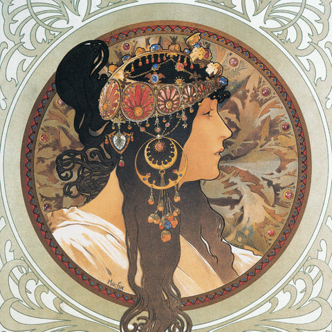 Poznámkový kalendář Alfons Mucha  2027, 20 x 20 cm