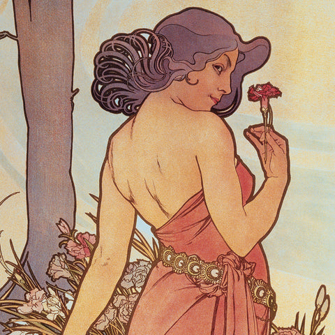 Poznámkový kalendář Alfons Mucha  2027, 20 x 20 cm