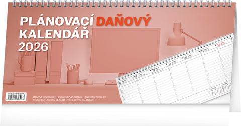 Stolní kalendář Plánovací daňový 2026, 33 x 14,5 cm