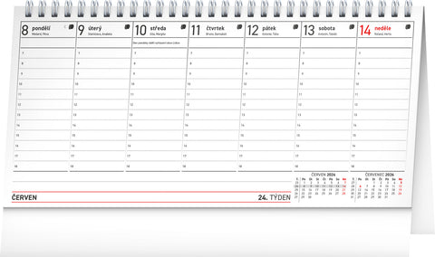 Stolní kalendář Plánovací s evropskými svátky 2026, 25 x 12,5 cm