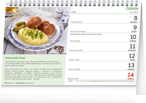 Stolní kalendář Vaříme snadno a rychle 2026, 23,1 x 14,5 cm