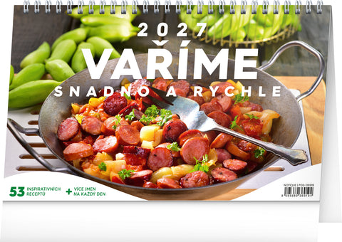 Stolní kalendář Vaříme snadno a rychle 2027, 23,1 x 14,5 cm
