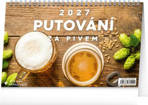 Stolní kalendář Putování za pivem 2027, 23,1 x 14,5 cm