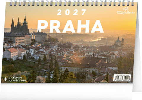 Stolní kalendář Praha – Miluju Prahu 2027, 23,1 x 14,5 cm
