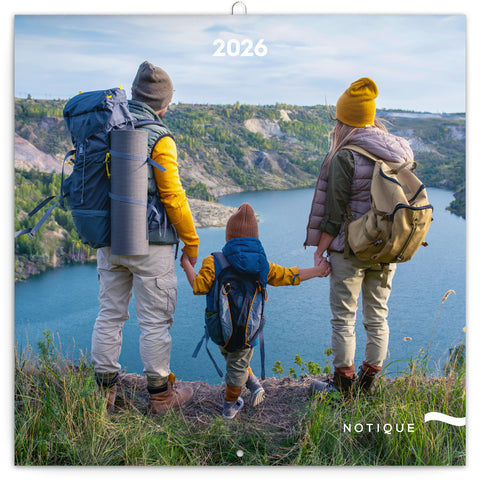 Poznámkový fotokalendář, 30 × 30 cm